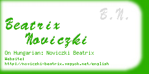 beatrix noviczki business card